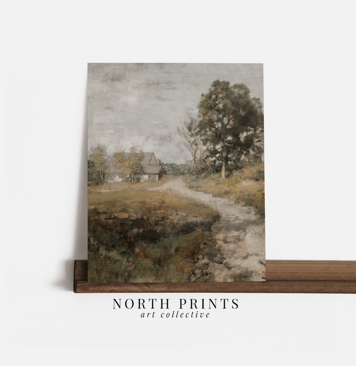 Country Road Vintage Landscape Art Print