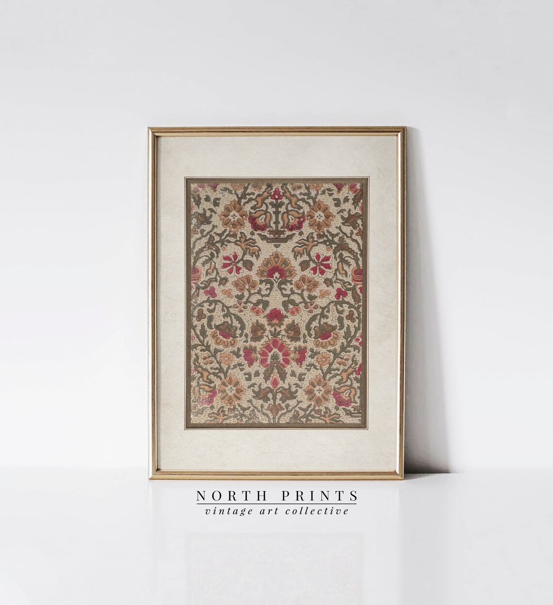 Elegant Pattern Tapestry Vintage Textile Art Print - Image 3