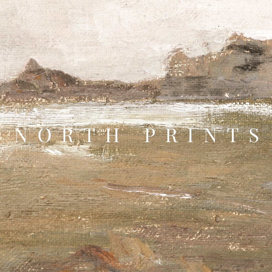 Vintage Muted Landscape Art Print, Neutral Tones - Image 2