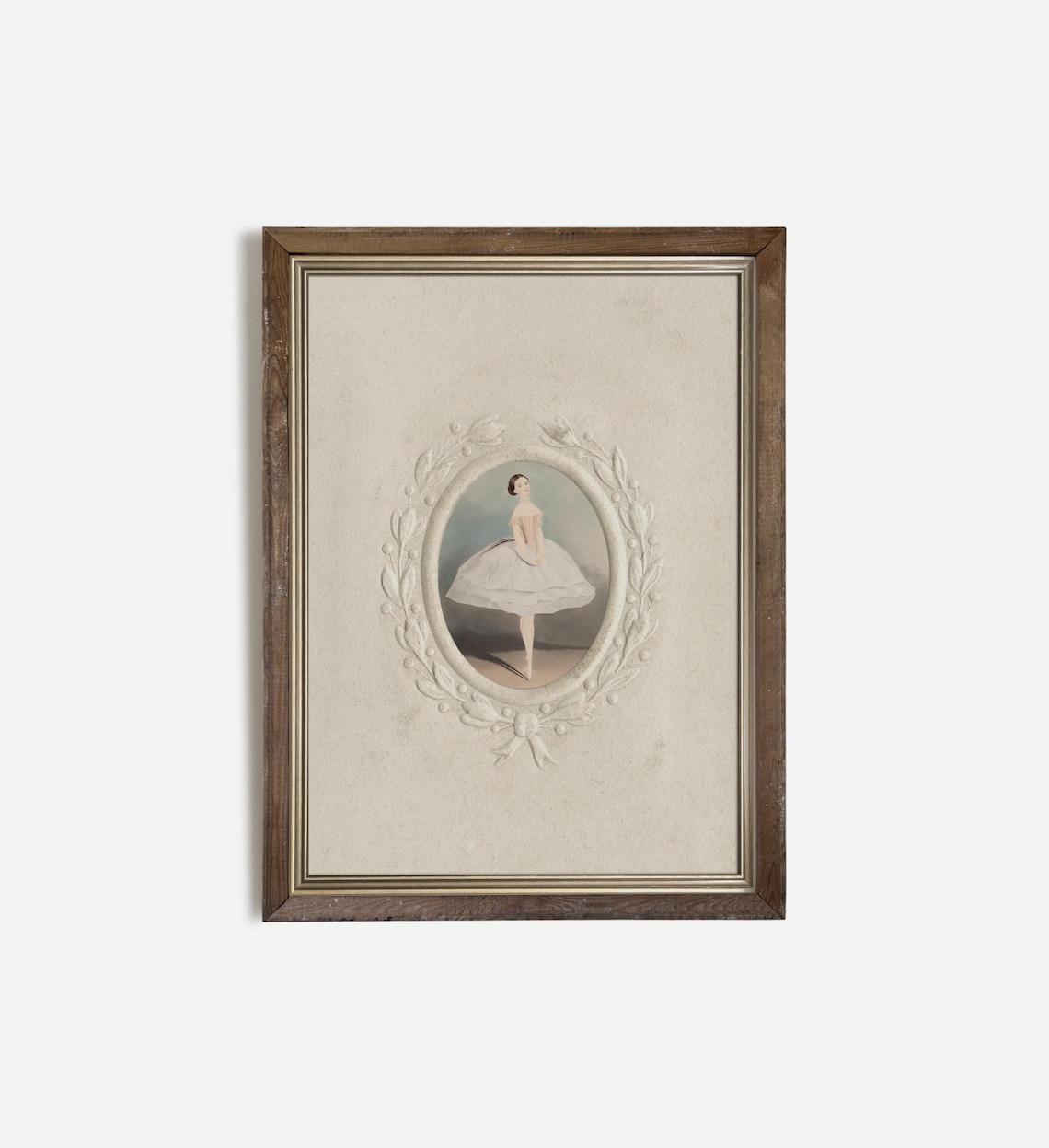 Antique Ballerina Art Print, Vintage Girls Nursery Decor - Image 2