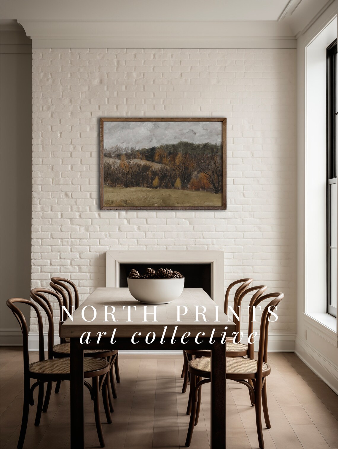 Rustic Autumn Country Landscape Vintage Art Print - Image 2