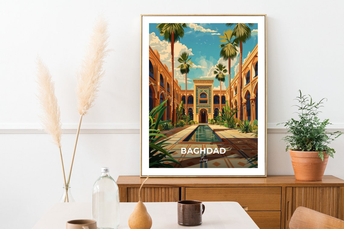 Baghdad Al Khuld Palace Courtyard Islamic Architecture Poster - Image 2