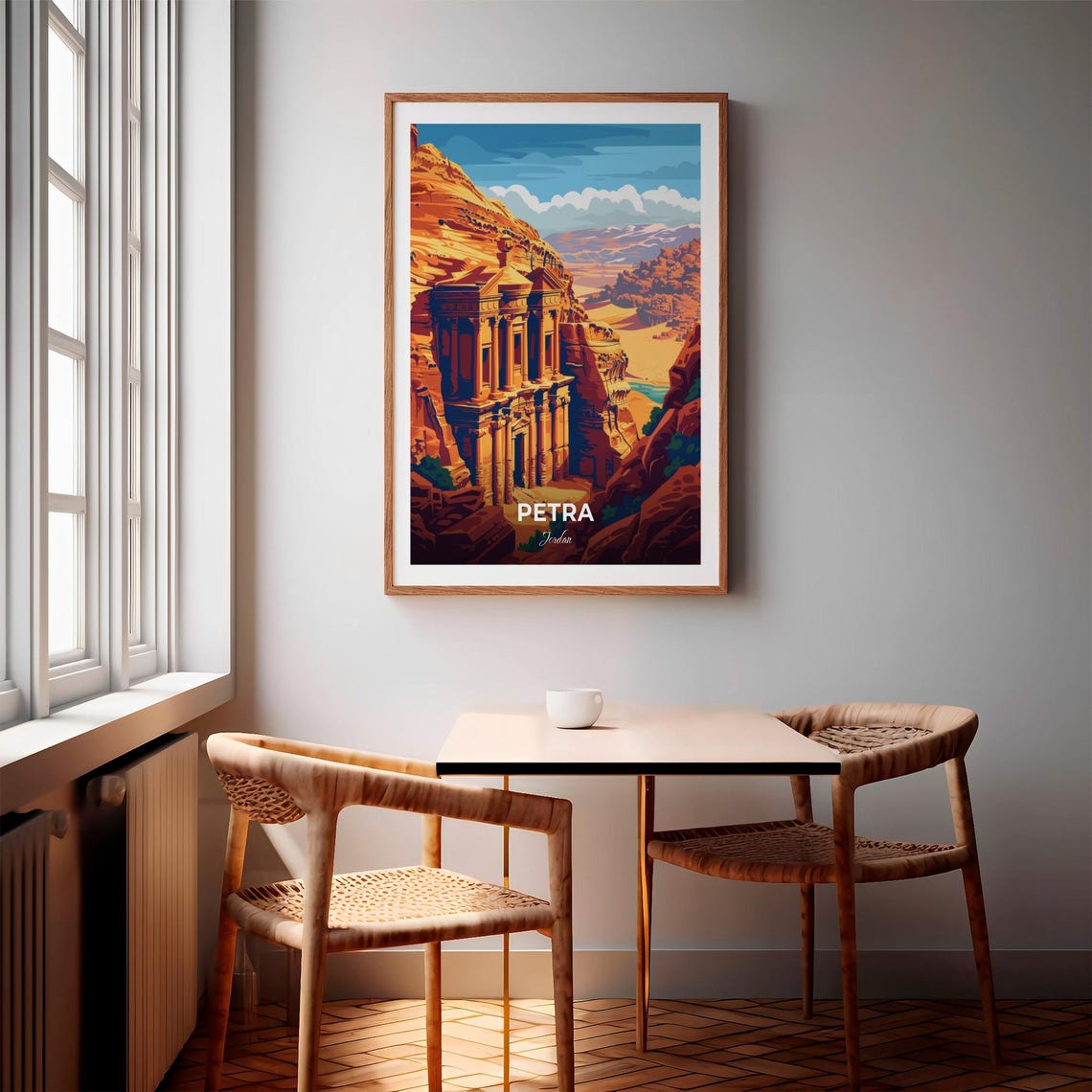 Petra Jordan Ad Deir Monastery Cliff Carving Desert Travel Poster - Image 3