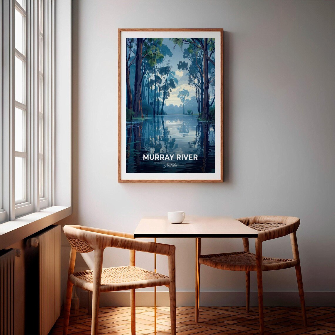 Murray River Australia Blue Forest River Reflections Travel Poster - Image 2