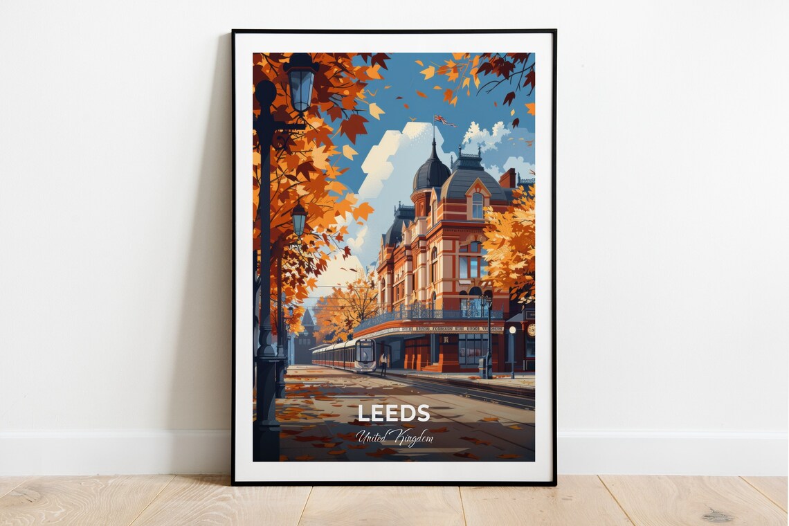 Leeds Hyde Park Picture House Autumn Street United Kingdom Poster