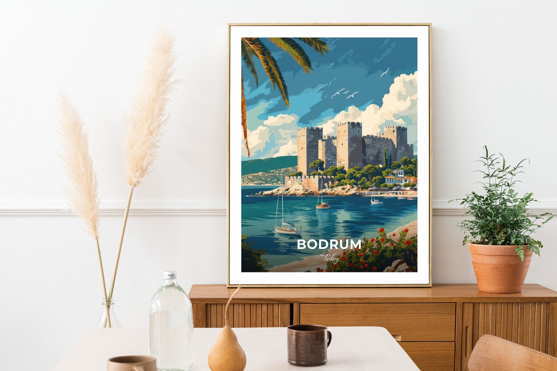 Bodrum Turkey Bodrum Castle Medieval Fortress Sea Harbor Poster - Image 3