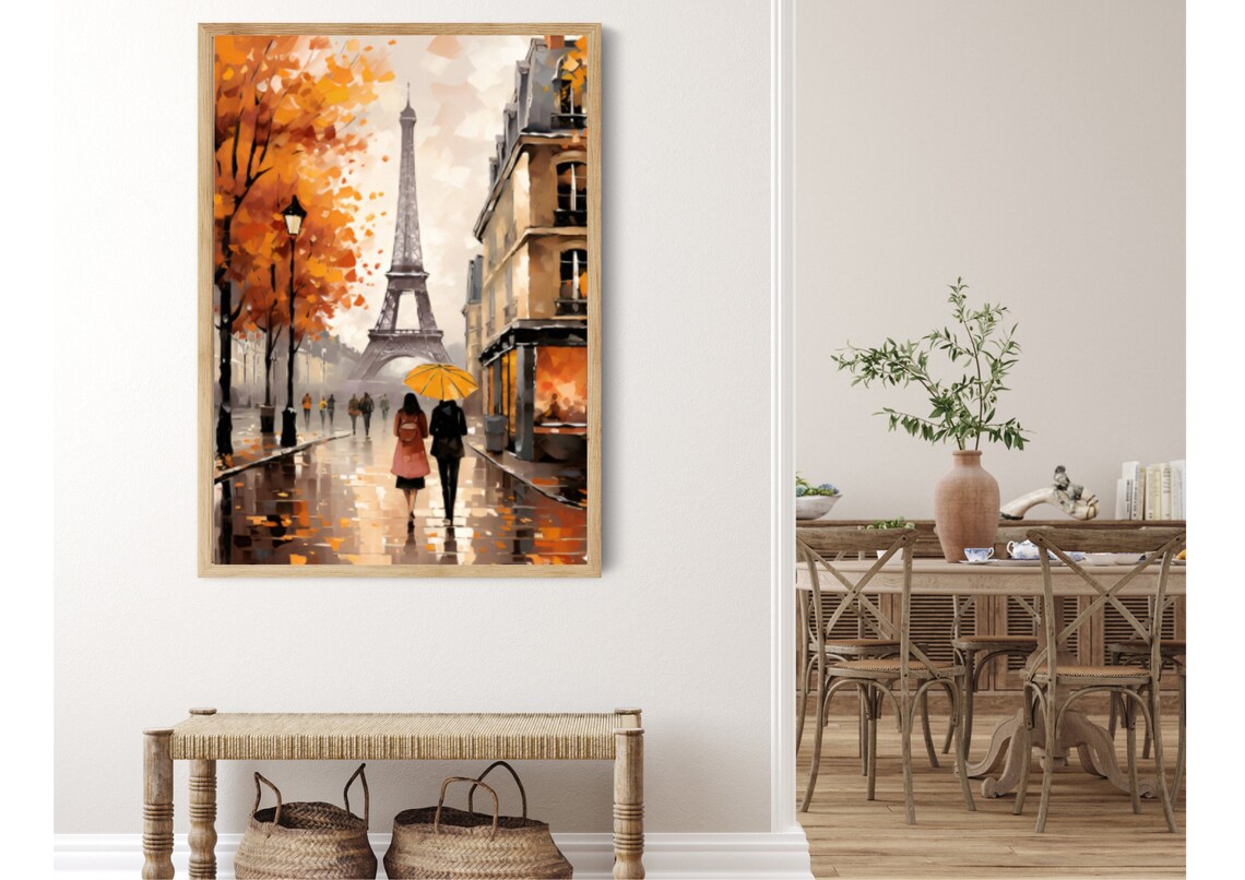 Paris Eiffel Tower Watercolor France Travel Poster - Image 3