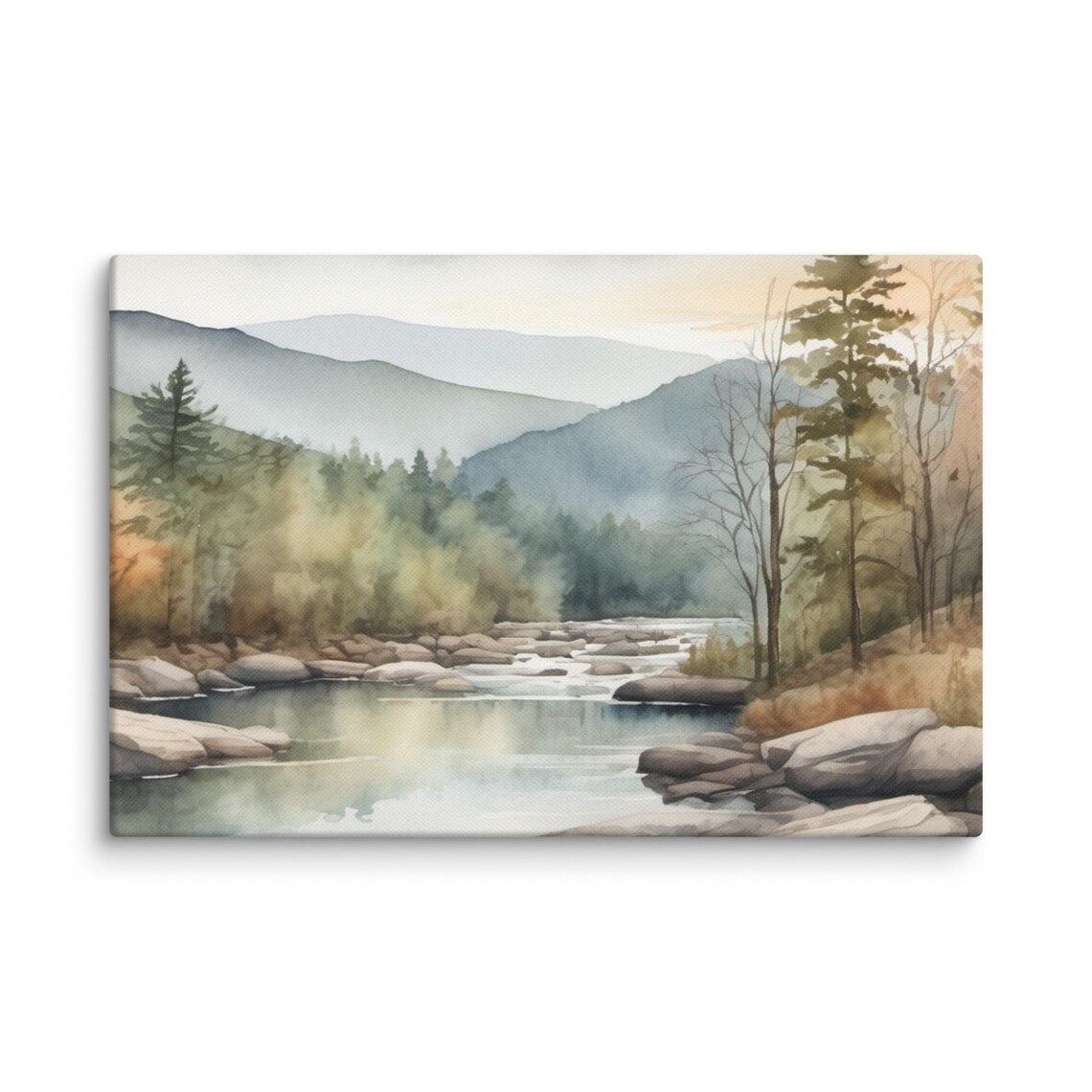 Great Smoky Mountains Watercolor Art Print, North Carolina - Image 3
