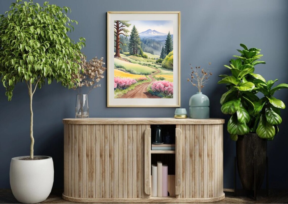 Mount Hood Watercolor Art Print, Pacific Northwest - Image 3