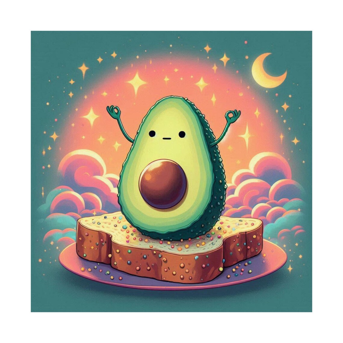 Whimsical Avocado Poster Fun Kitchen Wall Art Cute Decor For Food Lovers Gift For Avocado Enthusiasts Nursery Wall Art - Image 7
