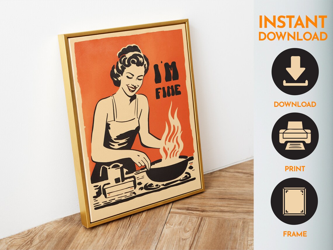 Retro Atomic Age Kitchen Wall Art, 50s Poster - Image 6