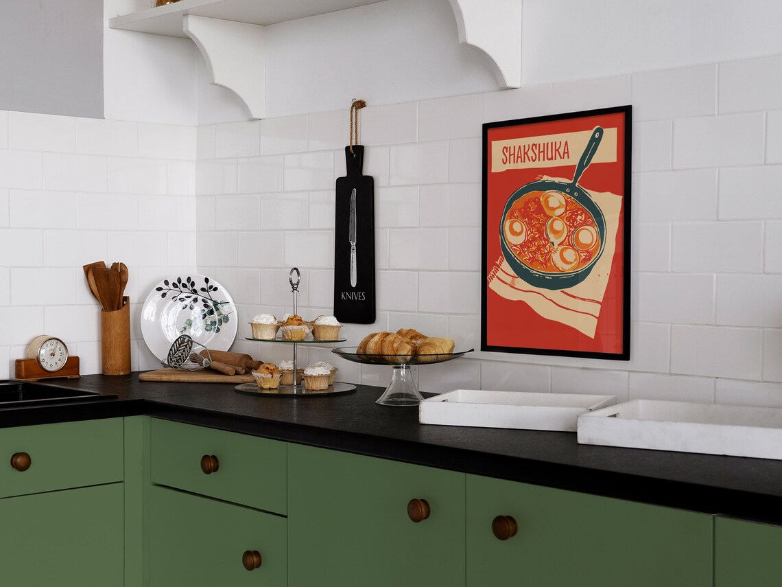 Shakshuka Retro Kitchen Art Print, Israeli Food - Image 2