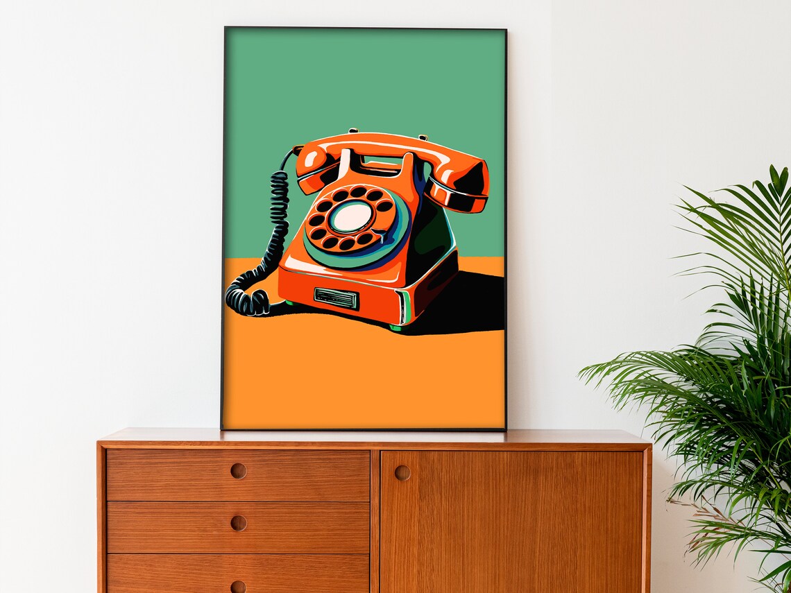 Retro Rotary Phone Art Print, Vintage Telephone - Image 2