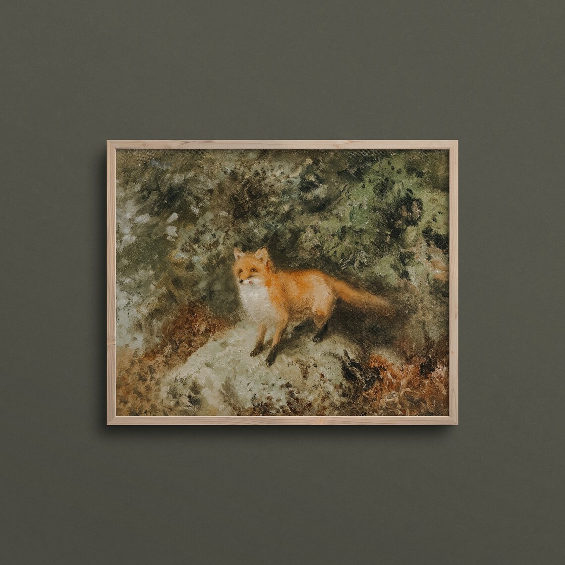 Little Fox Friend, Cottagecore Spring Wall Art Print - Image 2