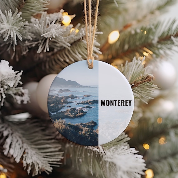 Monterey Rocky Coast Christmas Ornament California Travel Wall Print