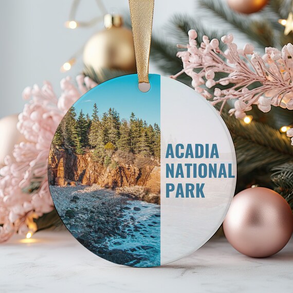 Acadia National Park Maine Coastal Christmas Ornament Souvenir Poster