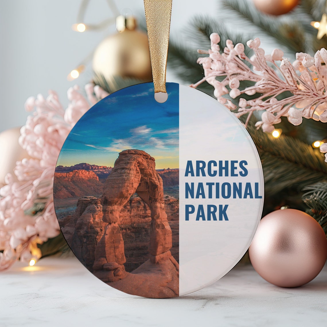 Arches National Park Delicate Arch Sunset Desert Travel Poster