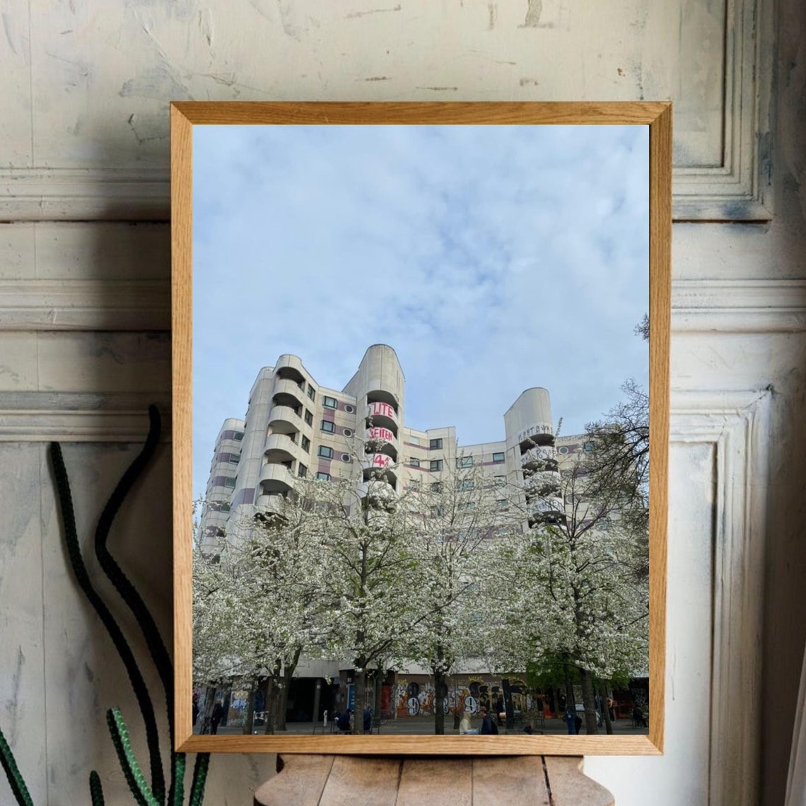 Berlin Kottbusser Tor Curved Modernist Apartments Spring Poster - Image 3