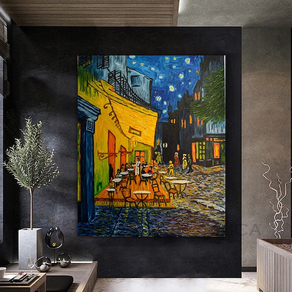 Van Gogh's Cafe Terrace at Night, Modern Art Print
