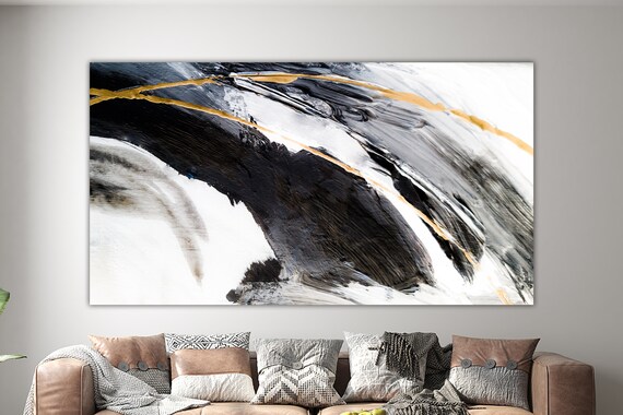 Modern Abstract Lines Painting Paint Textured Print Colorful Abstract Print Line S Art