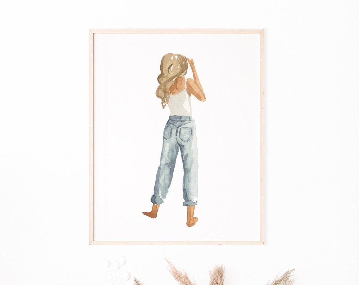 Isabella Art Print, Fashion Watercolor Portrait