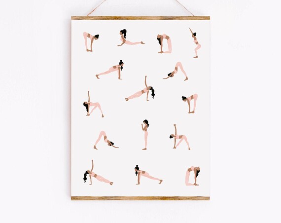 Yoga Ladies Art Print, Sabina Fenn Illustration