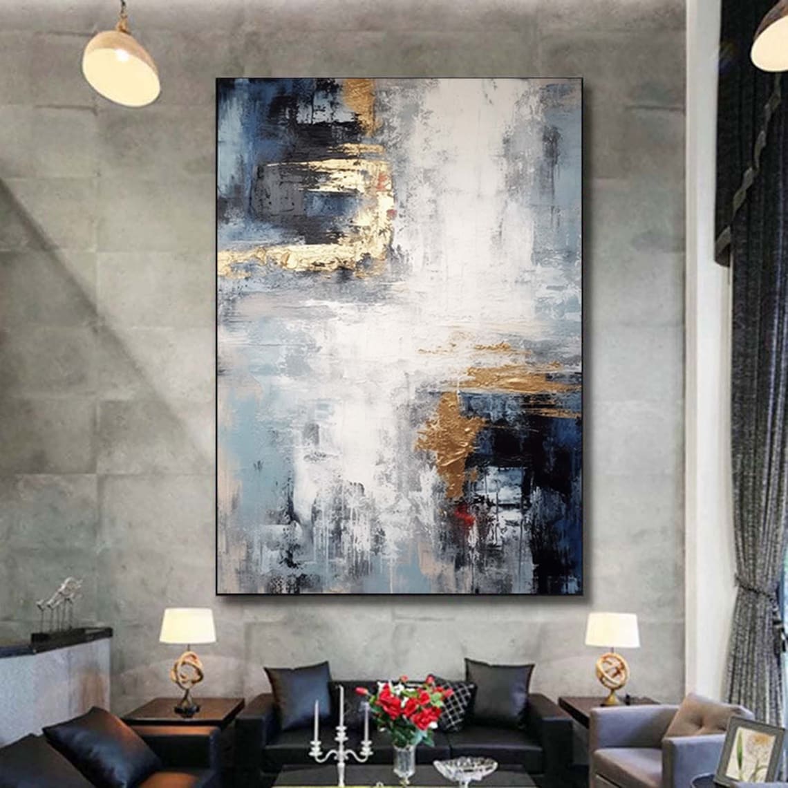 Modern Abstract Oil Painting, Textured Art Print - Image 6