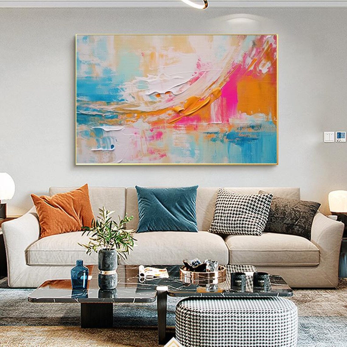 Original Abstract Oil Painting On Original Painting Painting Handmade Painting Large Original Oil Painting Wall Art - Image 3