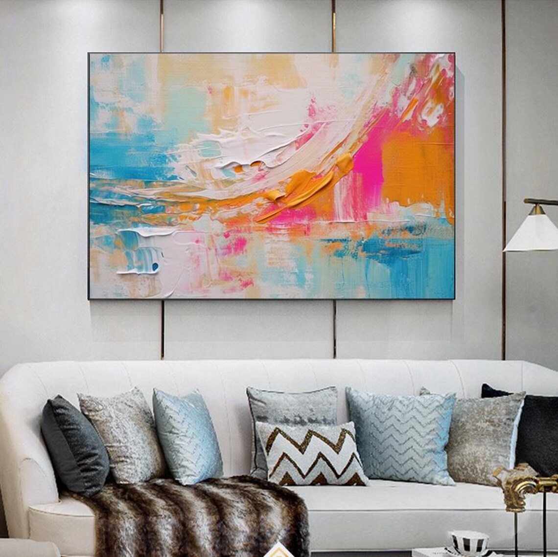 Original Abstract Oil Painting On Original Painting Painting Handmade Painting Large Original Oil Painting Wall Art - Image 2