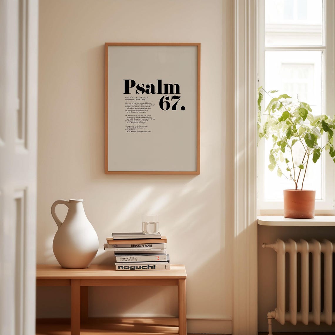 Psalm 67 Bible Verse Wall Art Minimalist Decor Christian Modern Scripture Poster Bold Typography Baptism Baby Shower Birthday Gift Idea - Image 5