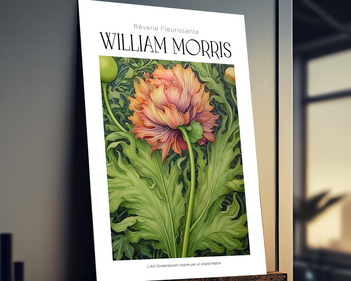 William Morris Flower Botanical Art Print - Image 2