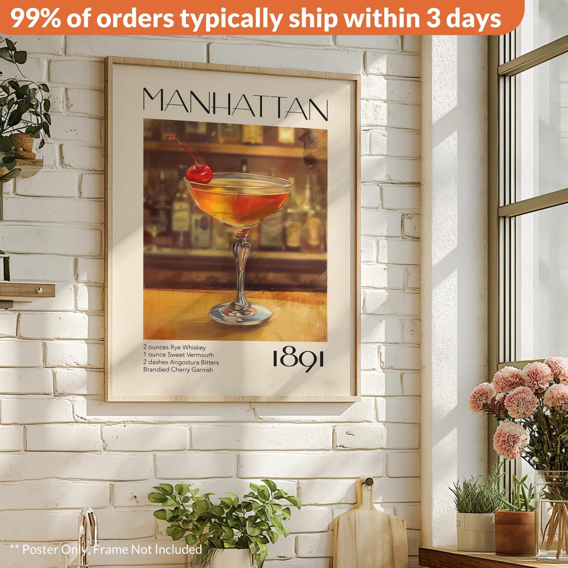 Vintage Manhattan Minimalist Travel Poster - Image 2