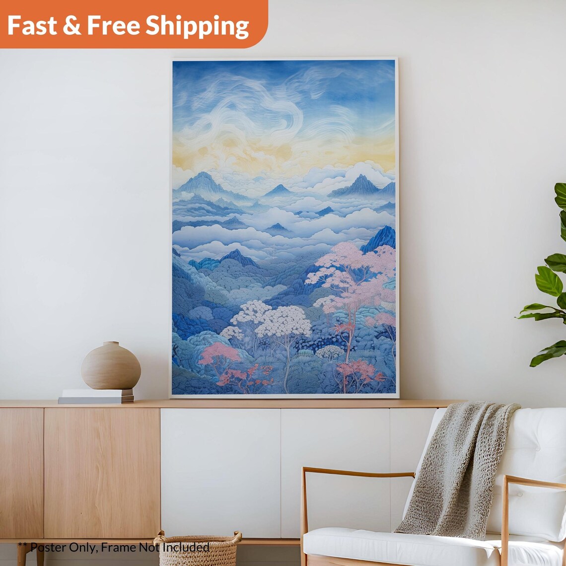 Hokusai Ukiyo-E Dreamscape, Traditional Asian Landscape - Image 2