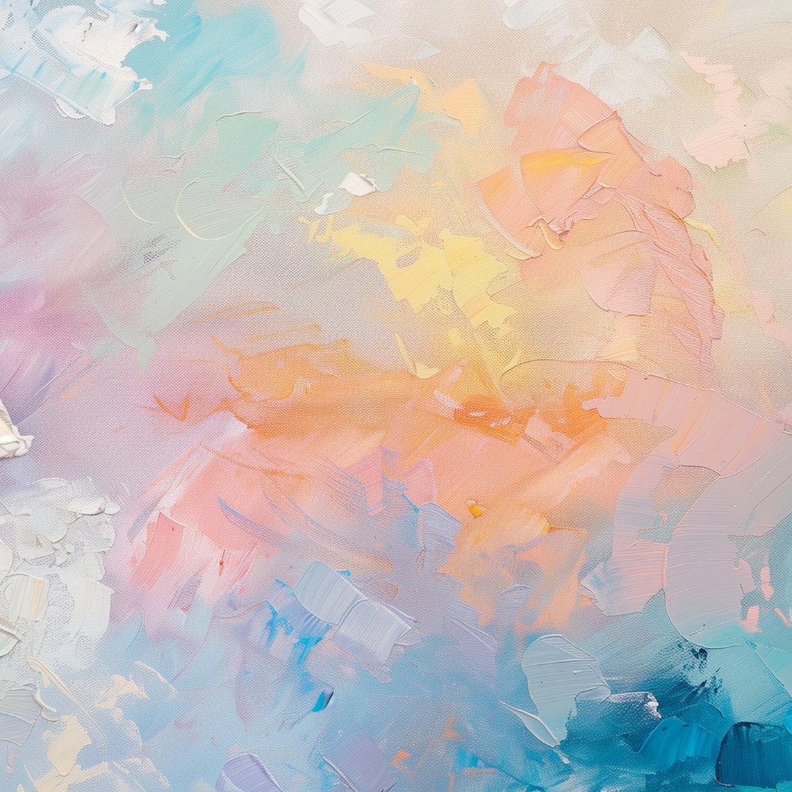 Abstract Colorful Clouds Modern Abstract Painting Wall Art Print Frame Tv Art Tv - Image 6