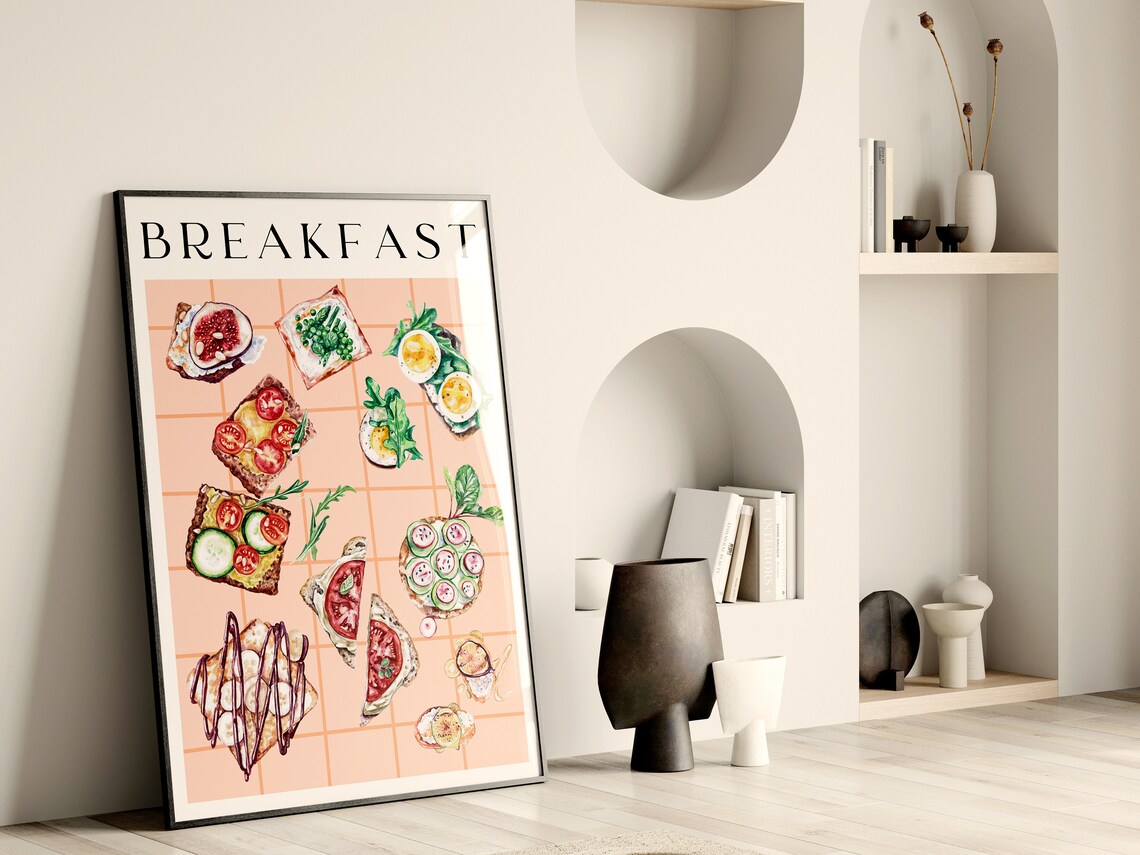 Breakfast Food Artwork, Kitchen Wall Decor - Image 3