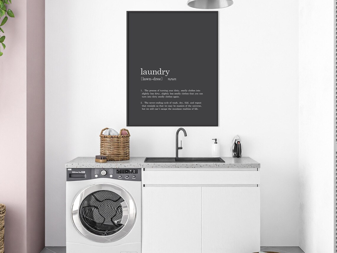 Laundry Definition Minimalist Kitchen Art Print - Image 2