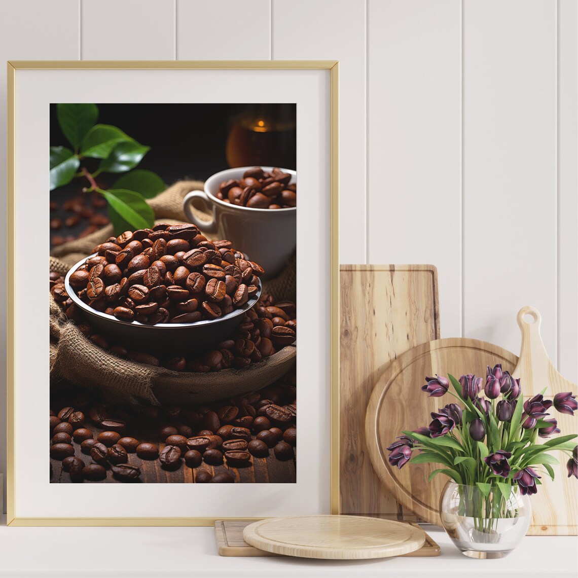 Kitchen Picture Bowl With Coffee Beans Poster - Image 4