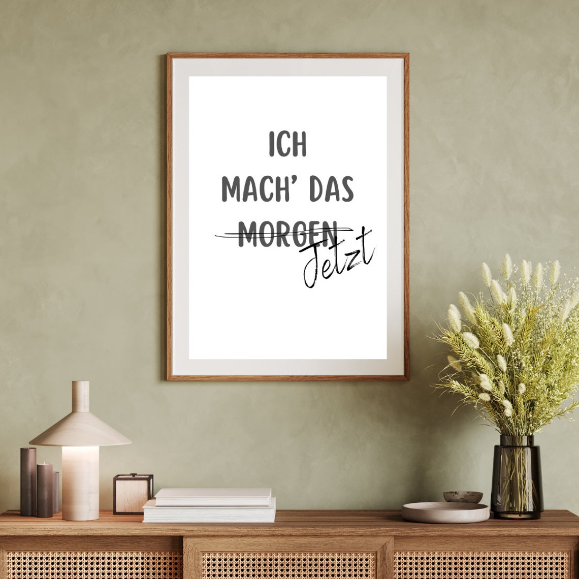Ich Mach Das Morgen Jetzt Funny German Procrastination Quote Poster - Image 4