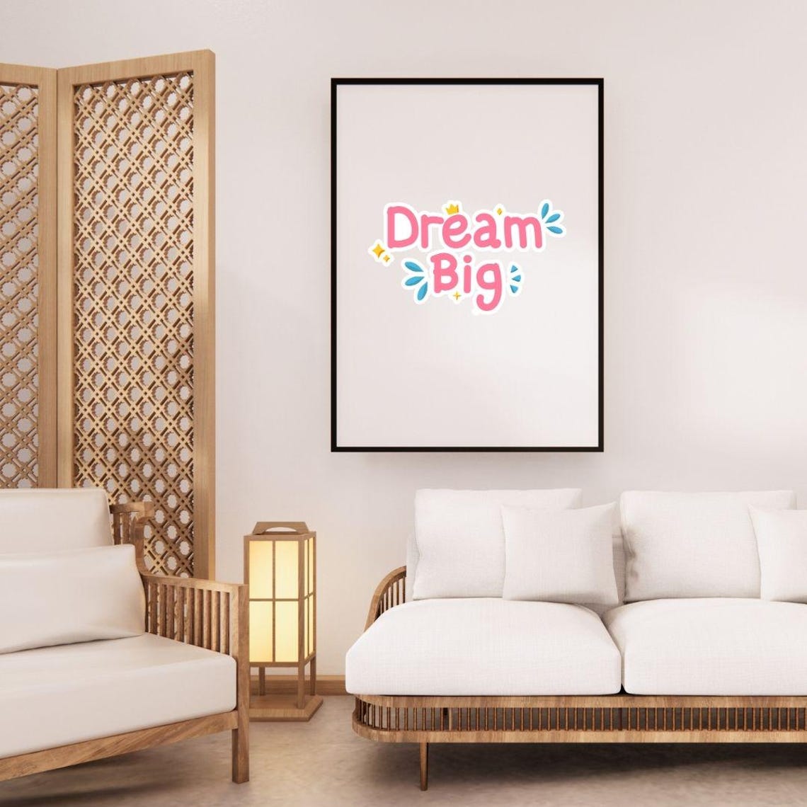 Dream Big Vibes Print Quote Print Colorful Positive Messages Wall Art Trendy Wall Art Retro Wall Decor - Image 2
