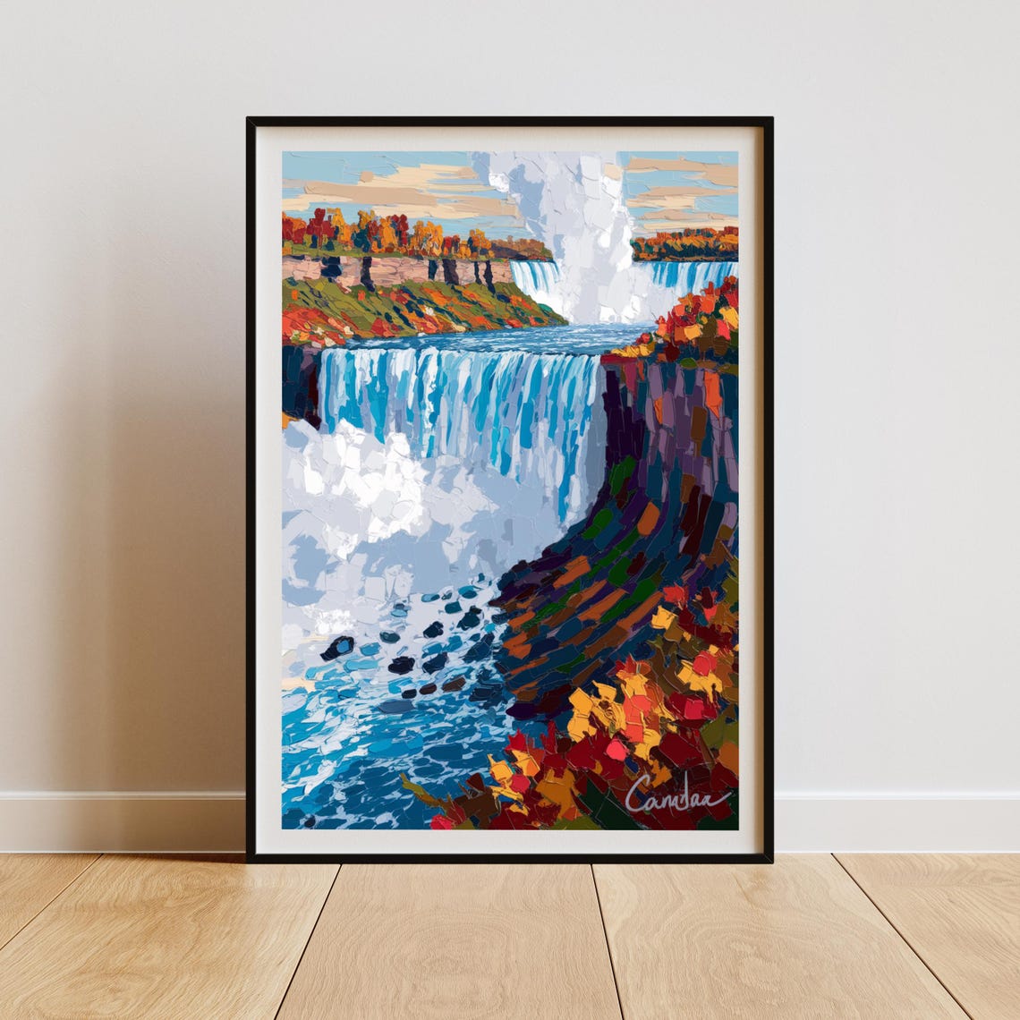 Niagara Falls Art Print, Autumn Landscape - Image 2