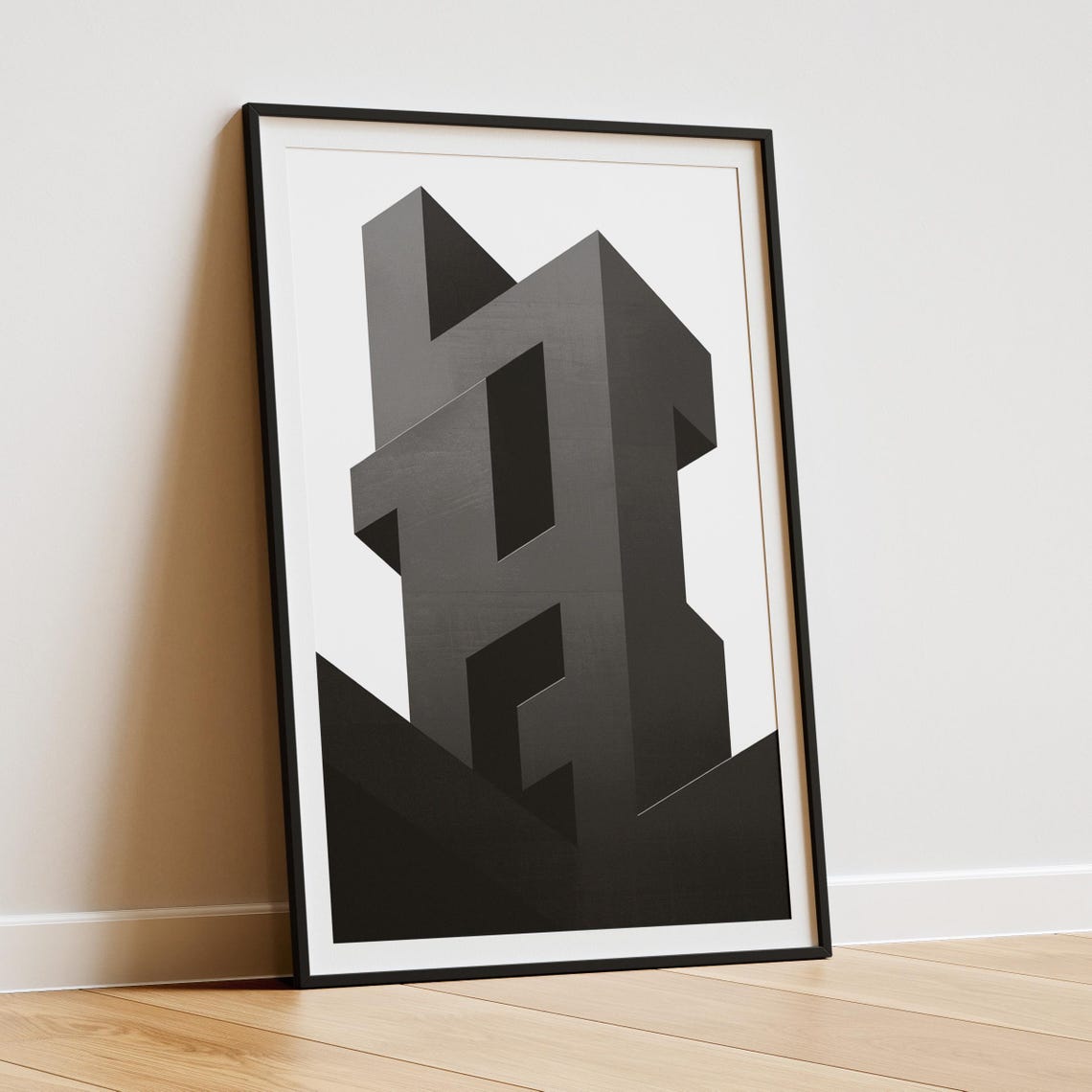 Modern Geometric Abstract Poster, Minimalist Shapes - Image 2