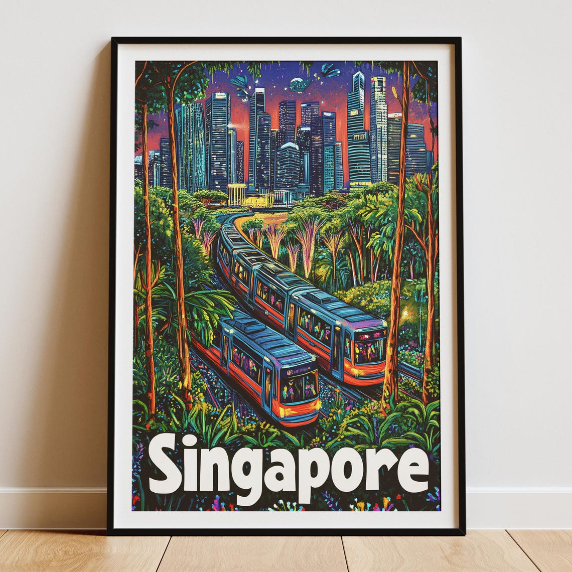 Singapore City Travel Poster, Asia Travel Gift - Image 5