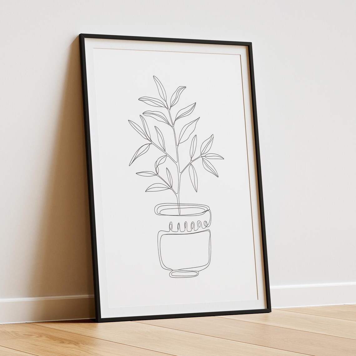 Minimalist Botanical Line Art, Elegant Plant Drawing - Image 2