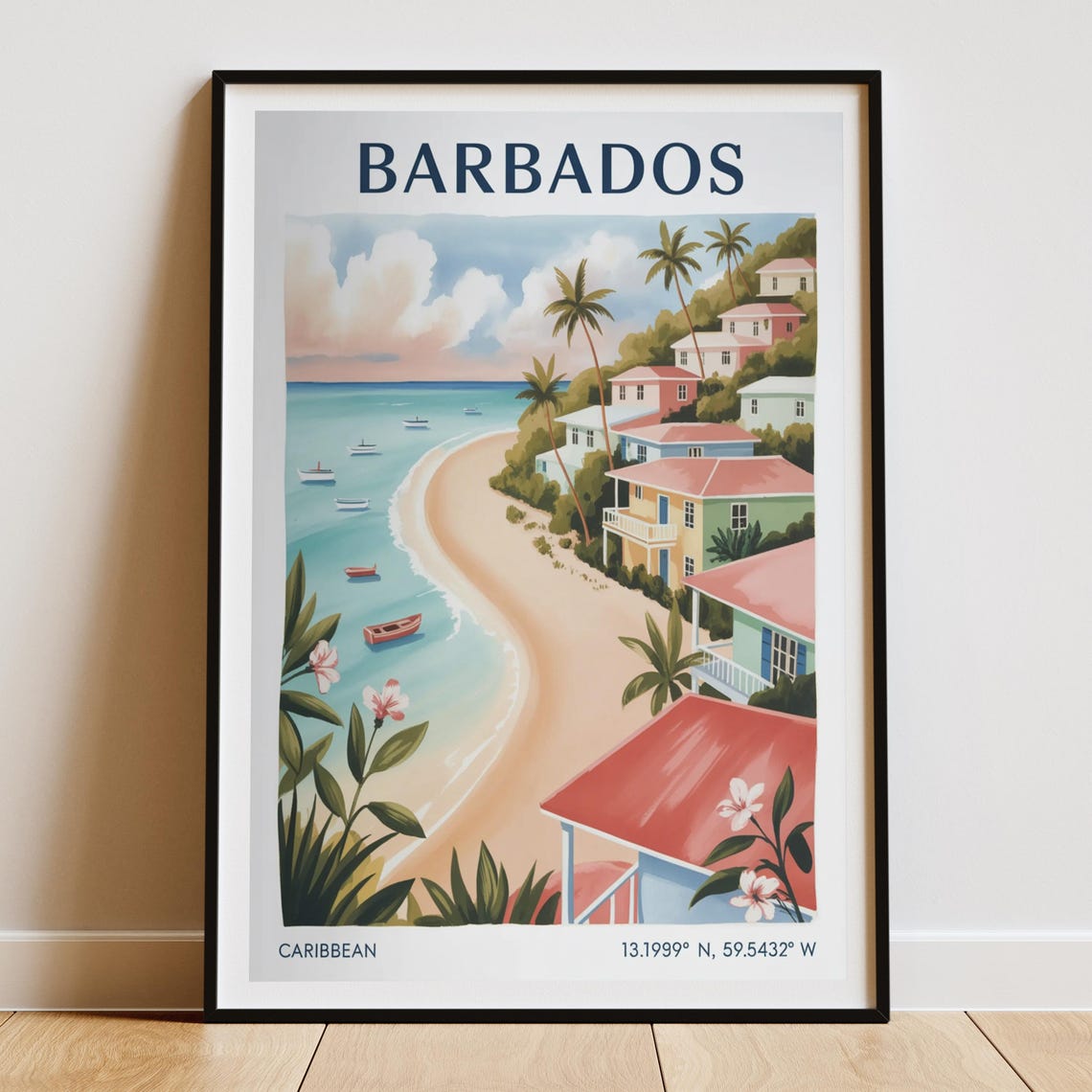 Barbados Vintage Travel Poster, Caribbean Beach - Image 4