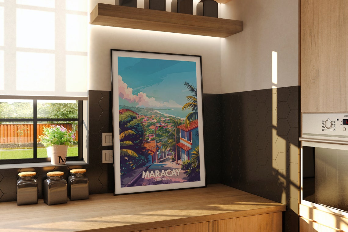 Maracay Travel Print Venezuela Maracay Travel Poster Venezuela Travel Poster Venezuela Cityscape Wall Art Unique City Decor - Image 2
