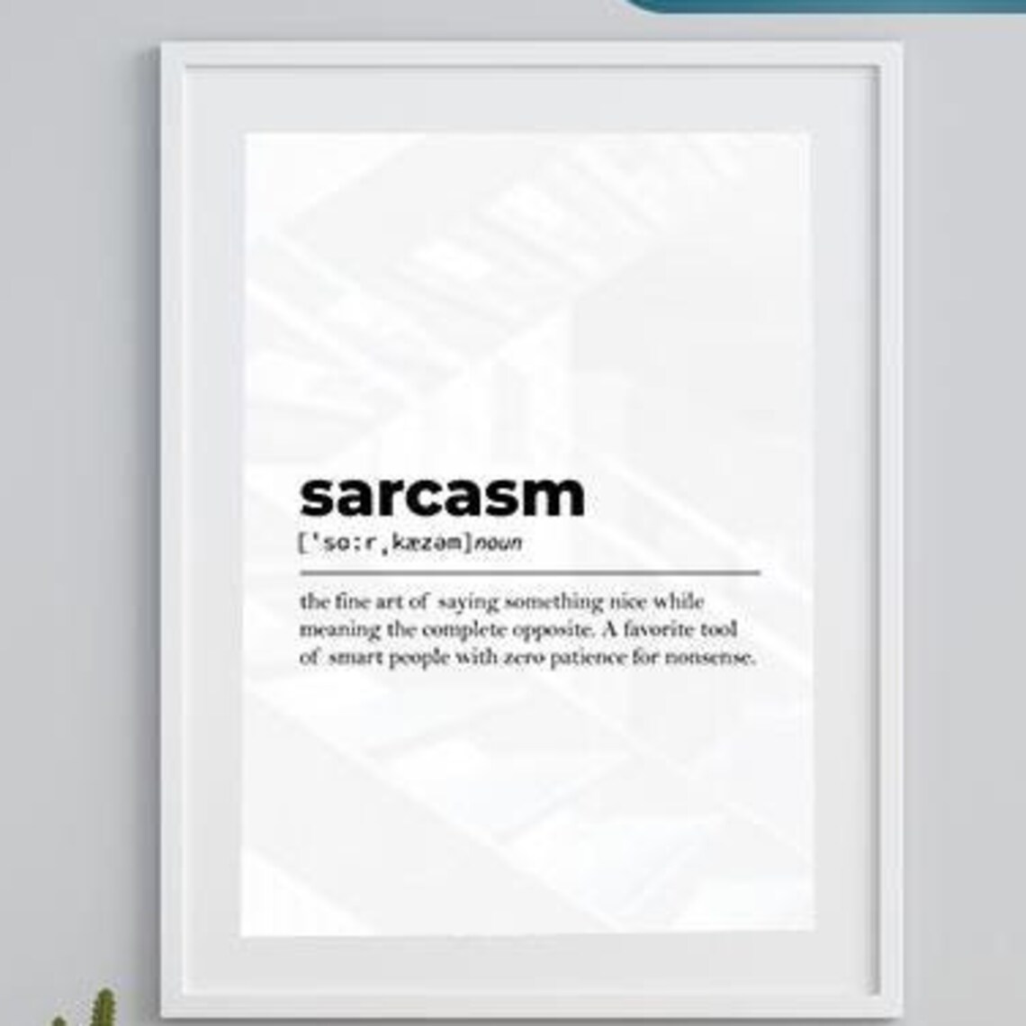 Sarcasm Definition Wall Art Sarcasm Print Office Decor Sarcasm Poster Funny Definition Print Sarcasm Art Quote Dorm Decor