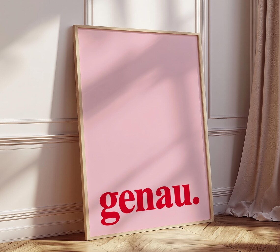 Genau Typografie Vintage Kitchen Art Print, Boho