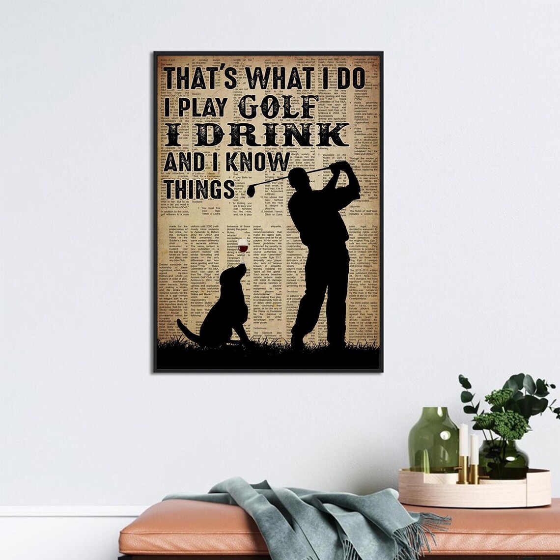 Thats What I Do I Play Golf I Drink And I Know Things Golf Poster - Image 2