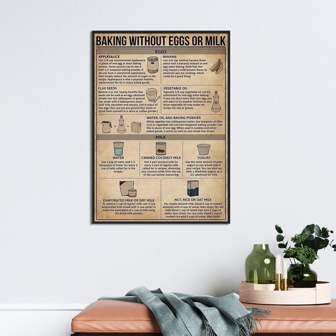 Baking Knowledge, Baking Without Eggs Or Milk Poster - Image 3