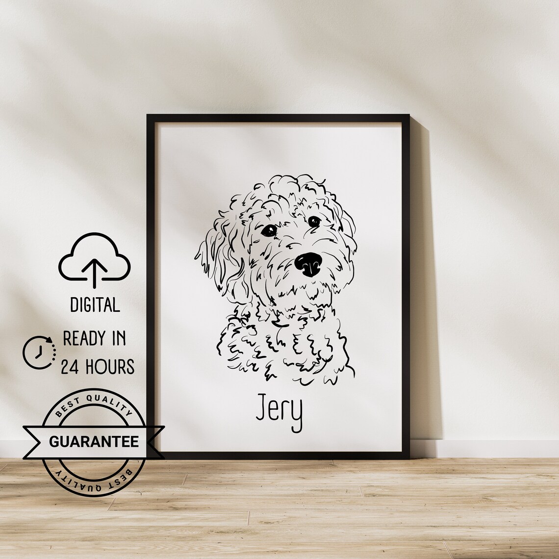 Pet Outline Dog Cat Line Drawing, Animal Sketch